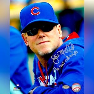 💥John Mallee💥 Chicago Cubs Signed 2016 World Series Autograph 8x10 Photo —SS